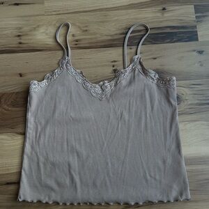 Old Navy Lace Trim Beige Camisole